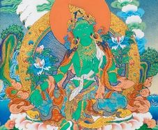 Buddha Green Tara Thangka
