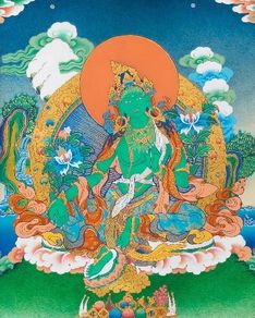 Buddha Green Tara Thangka
