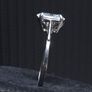 Vintage 18ct White Gold Solitaire Ring 750 Italy Size 54.5 Image 4