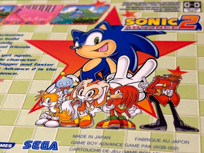 Sonic Advance 2 for Game Boy Advance Boxed & Minty