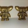 Gremlin sculptures / 2 x Gizmo figurines / statues Vintage solid brass Heavy figurines approx 9cm Image 2