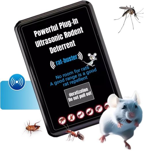 Powerful Plug-In Ultrasonic Rodent Deterrent Insect Repellent Rat Buster 360 Three-dimensional Surround