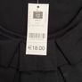 Brand New Black Pleat Neck Top Size 12 Image 3