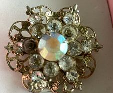 Brooch  Aurora Borealis Rhinestone