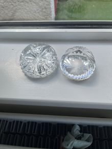 2 Crystal Paperweights Stuart's & other similar to Waterford