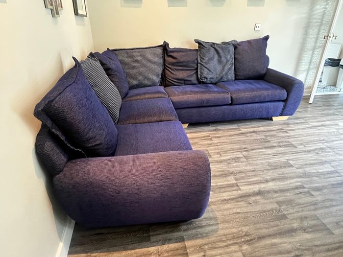Navy Corner Sofa