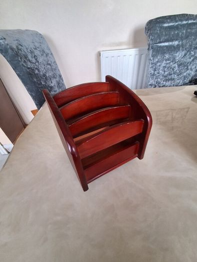 Wooden Swivel Letter Rack