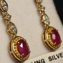 Petite Natural Ruby Drop Earrings Image 5