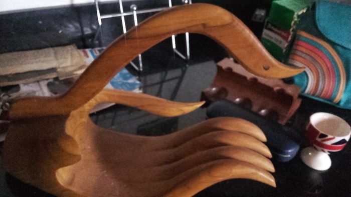 Wooden novelty wine bottle holder