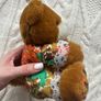 PMS Teddy Bear Vintage Stuffed Plush Toy in Floral suit Used Please look at the pictures Image 6