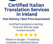 Certified Italian Translation Services in Ireland