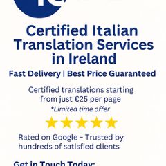 Certified Italian Translation Services in Ireland
