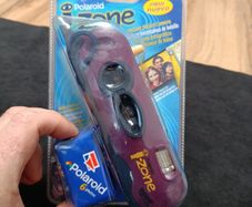 Polaroid Purple i-Zone Instant Pocket Camera Print Mini Photo Stickers