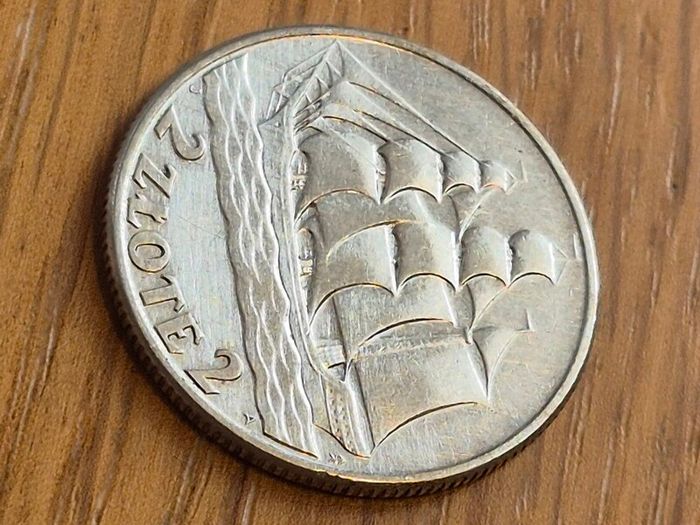 Poland 2 zlote silver coin 1936 Gdynia Seaport