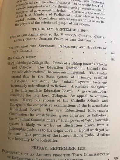 Addresses of Rev Dr Walsh Archbishop of Dublin