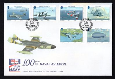 2009 Isle of Man Centenary of Naval Aviation 100 Years of Naval Aviation Commemorative Stamps First Day Cover (FDC)