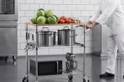 Kitchen Utility Cart, 3 Tier Heavy Duty Adjustable