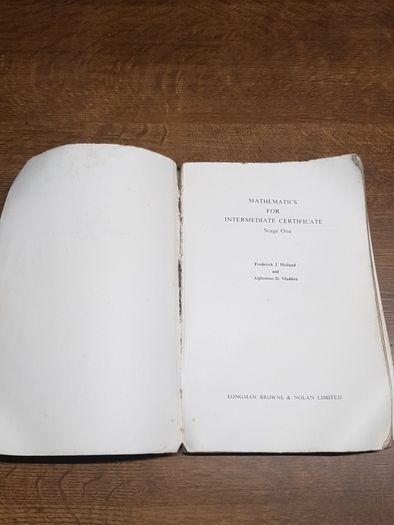 Vintage Mathematics Book