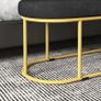 Retro Design Shoe Bench, Bed Bench, Hallway Bench, Velvet Look, Holds up to 200 kg, Metal Frame, Black, 100 x 37 x 43cm Image 4