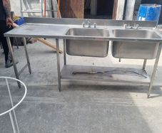 Double stainless steel sink