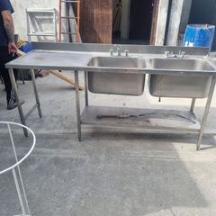Double stainless steel sink