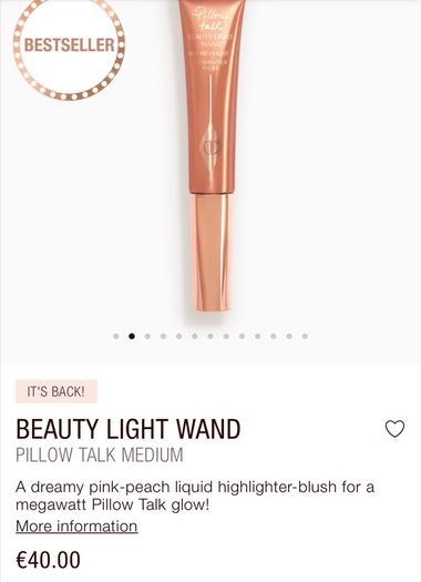 Charlotte Tilbury Beauty Light Wand - Pillow Talk Medium