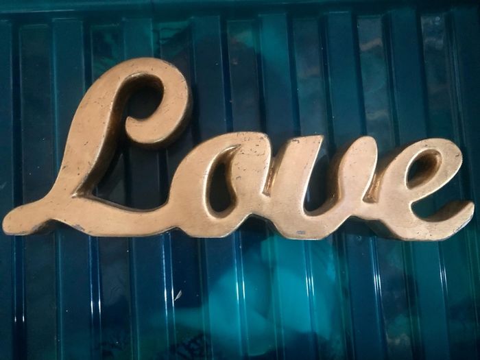 Large heavy love sign decor