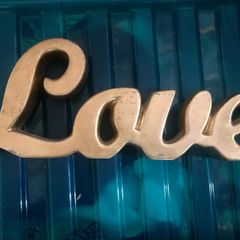 Large heavy love sign decor