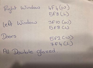 2 windows and patio doors