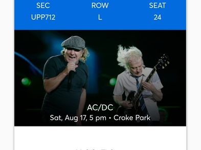 Ac Dc Ticket For Sale in Rush, Dublin from robkeegan87