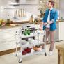 3 Tier Stainless Steel Catering Trolley Wheels Utility Cart Kitchen Cart Serving Trolley with Locking Wheels for Kitchen Hotels - 750x400x835MM (FREE POSTAGE) Image 2