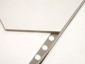 10mm Aluminium Tile Trim Chrome - Round Edge 2.4m