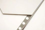 10mm Aluminium Tile Trim Chrome - Round Edge 2.4m