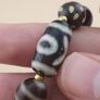 Vintage Himalayan Tibetan Dzi Agate Beads 2-Eyes Bracelet with Dotted Quartz Image 8
