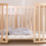 Mon Lit Cabane 7 in 1 Oval Evolving Cot, Natural Like New Image 6