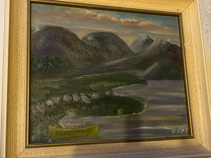 Original Irish Oil Painting Evening in Connemara by Romy Hogan (1983)