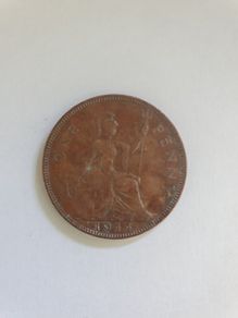 Great Britain UK 1944 One Penny George VI Coin - free standard postage