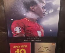 Lamine Yamal printed canva with signature