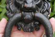 Antique Cast Iron Lion Head Door Knocker