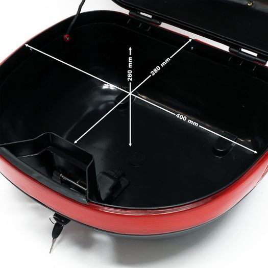 Top Case 31l Matt Black Motorbike Motorcycle Helmet Storage Trunk