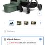 Baby Elegance Green Drift Stroller. Less than 18 months old, only selling as we are changing to a double buggy. This set comes without the car seat base, rain cover and sheet off the bassinet mattress as it was soiled, but we used a baby cot sheet and it  Image 2