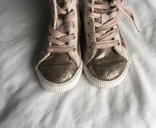 Sparkley gold glitter boots