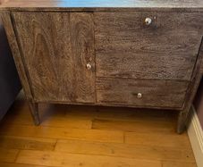 Rustic solid wood side bar drinks cabinet