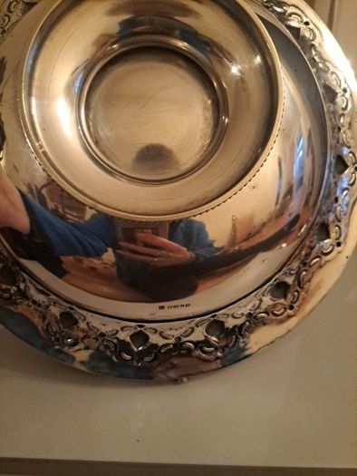 Beautiful Silver dish with handle