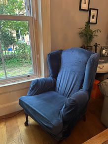 Queen anne wing back chair