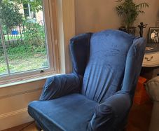 Queen anne wing back chair