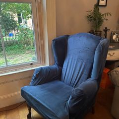 Queen anne wing back chair