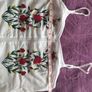 FF Tesco White Embroidered Floral Cotton Cami Top Peplum Hem Image 10