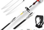 BU-KO 52cc Long Reach Petrol Hedge Trimmer and 3 75cm Extension Pole, Precision Trimming for Tall Hedges & Bushes, Easy to Use, High Performance, Durable Steel Blade