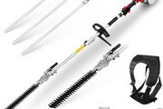 BU-KO 52cc Long Reach Petrol Hedge Trimmer and 3 75cm Extension Pole, Precision Trimming for Tall Hedges &amp; Bushes, Easy to Use, High Performance, Durable Steel Blade